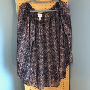 Knox Rose Pleated Off the Shoulder Blouse